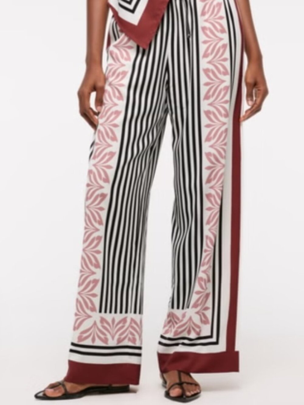 AMBERCROMBIE & FITCH DRAPEY WIDE LEG EXOTIC PRINT PULL ON PANT  NWOT